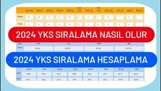 2024 YKS SIRALAMA HESAPLAMA / 2024 YKS SIRALAMA NASIL OLUR