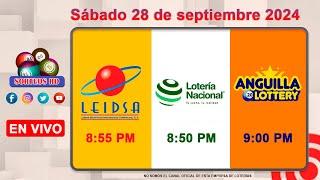 Lotería Nacional LEIDSA y Anguilla Lottery en Vivo │Sábado 28 de septiembre 2024/ 8:55 P.M.