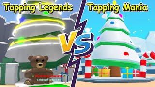 БИТВА КЛИКЕРОВ РОБЛОКС! TAPPING LEGENDS VS TAPPING MANIA! РОЖДЕСТВЕНСКИЙ ИВЕНТ