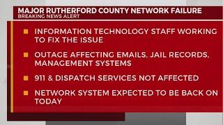 Network failure at Rutherford Co. Sheriff's Office