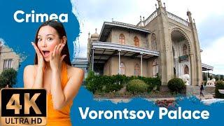 4K  Vorontsov Palace walking tour‍️ Crimea ️