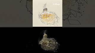 3D glass bottle exploding in 2D drawing animation #3D #vfx #animation #styletransfer