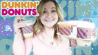 Trying MY SUBSCRIBERS favorite HOLIDAY Dunkin Donuts drinks | Courtney Bond