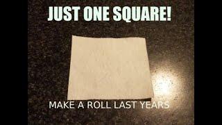 Out of TOILET PAPER? How to "use" only one square at a time. Make a roll last years!