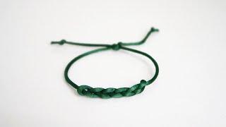 One Strand Braided Friendship Bracelet Tutorial