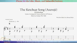 Asereje (Las Ketchup) Arr for Acoustic Guitar with Tab