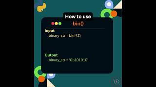 Python's bin() function