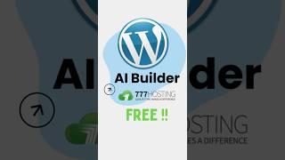 Free Website with Ai  AI Builder #shorts #wordpress