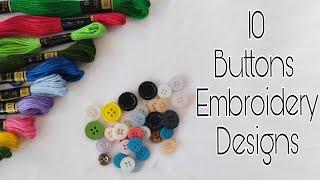 10 Amazing Button embroidery designs