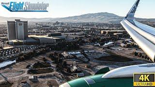 Microsoft Flight Simulator 2020 Extreme Realistic GRAPHICS landing in Reno 4K