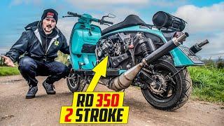 The World's Craziest Scooter! Yambretta RD350 2 Stroke