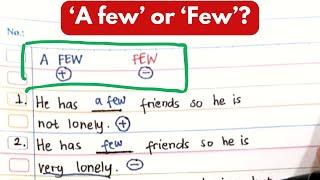 English Grammar Exercise | A few / few? | Basic Grammar for Beginner | English Lesson | English Tips