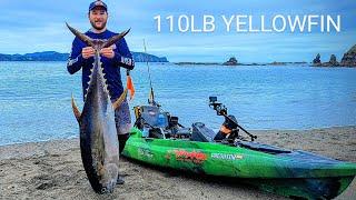 110lb YELLOWFIN TUNA on a KAYAK | My DREAM fish!!