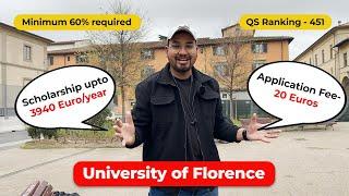 UNIVERSITY OF FLORENCE ! ADMISSION ! TUITION FEE ! SCHOLARSHIP