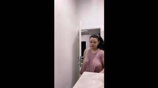 bunda gemoy live tik tok di dapur