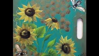 Learn to Paint - Lessons with Donna 2015-02 Sunflowers and Bees