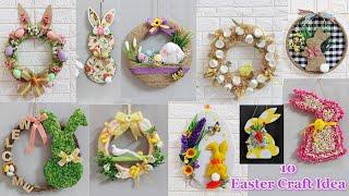 10 Economical Easter Bunny wreath made with simple materials | DIY Low budget Easter décor idea 47