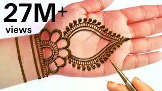 Easy Simple Diwali Special Stylish Mehndi Design | Front hand Mehandi for hands | आसान मेंहदी डिजाइन