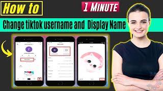 How to change tiktok username and  Display name 2024