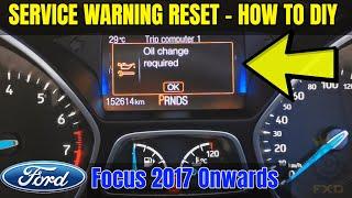 Oil Change Required Service Reset - How To - Ford Focus