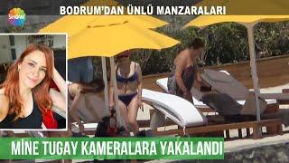 Mine Tugay bikinisiyle kameralara yakalandı!