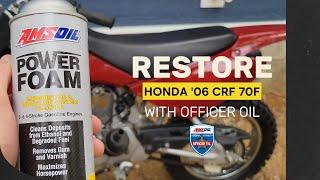 How to Clean a Honda CRF70F Carburetor WITHOUT disassembly using AMSOIL Power Foam ️