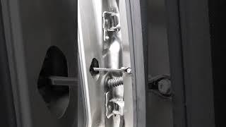 The sound of a bad check strap door pop crack snap sound
