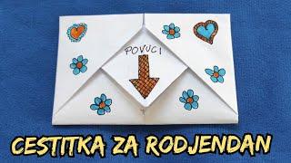 CESTITKA ZA RODJENDAN - KAKO NAPRAVITI RODJENDANSKU CESTITKU BRZO I JEDNOSTAVNO #tutorial