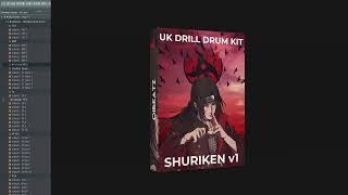 (+50) FREE UK DRILL DRUM KIT + HI-HAT MIDI KIT - ''SHURIKEN'' | 2022 | oibeatz