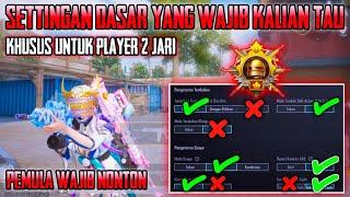 PENGATURAN DASAR DI PUBG UNTUK PENGGUNA LAYOUT 2 JARI TERBAIK | BASIC SETTING PUBG | PUBG MOBILE 3.4