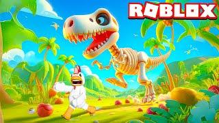 DİNOZOR YEME OYUNUNDA T-REX PEŞİMİZDE !!  Roblox