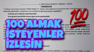 6.Sınıf Sosyal Bilgiler 2.Dönem 2.Yazılı