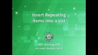 Insert Repeating Items into a List