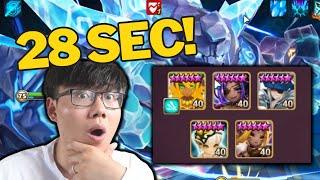 28 Sec Giants Abyss Hard Record On This Account! - Summoners War