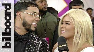 Anuel AA & Karol G Talk Touring Together & BBLMA Nominations | Billboard Latin Music Awards