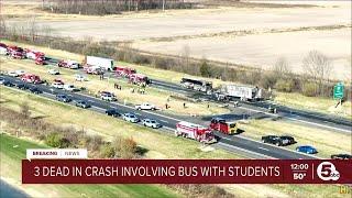 Fatal crash involving charter bus carrying Ohio high school band