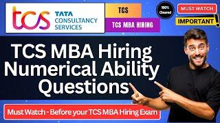  TCS MBA Hiring Numerical and Aptitude Practise Questions | TCS MBA Aptitude Questions in One shot