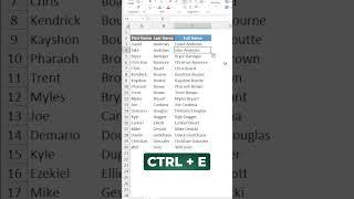 How to Flash Fill Quickly in Excel #shorts