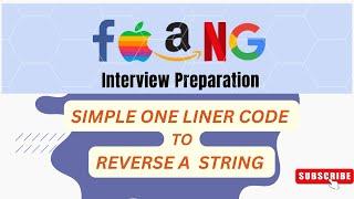 REVERSE THE STRING IN PYTHON(ONE LINER CODE)#python #faangcodinginterviewpreparation #faang