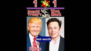 Donald trump's Vs Elon musk Big comparison! Elon musk vs trump #elonmusk #donaldtrump #usa #shorts