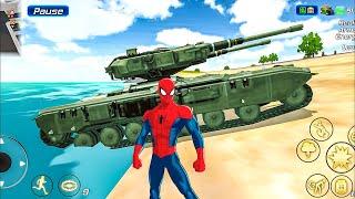 Rope Frog Ninja Hero Strange Gangster - Open City Army Tank - Android Gameplay