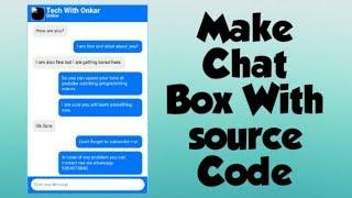 How to design a chat box in html and css||Make your own chat window in html and css||tech with onkar