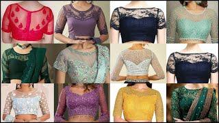 Stunning Net Blouse Designs 2024 | Top 40 Trending Net Blouse Design | Net Blouse Design Images