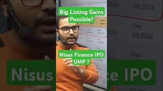 Nisus Finance IPO | Nisus Finance IPO GMP TODAY | Nisus Finance IPO Review #gmp #ipo #smeipo