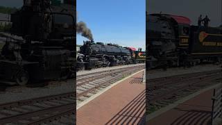 Western Maryland #1309 long whistle over bridge. #livesteam #steamengine #train #rail #railfan