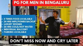 PG for boys in  Banglore | cheapest PG in Bengaluru #pgbanglore #hostelmemories #payingguest