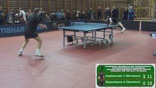 Sergey KURILCHIK vs Alexander ZHIDOMIROV FINAL Raubichi, Belarus Open Championship 2012 Table Tennis