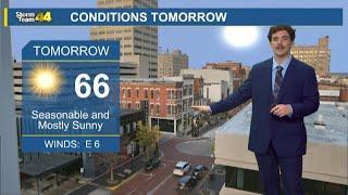 Temperatures take slight dip heading into Sunday