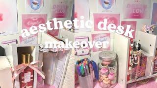  aesthetic desk makeover 2022 , kpop & stationery’s (๑˃̵ᴗ˂̵)