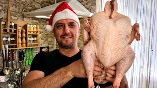 Festive, New Year's Eve turkey in the oven. ENG SUB